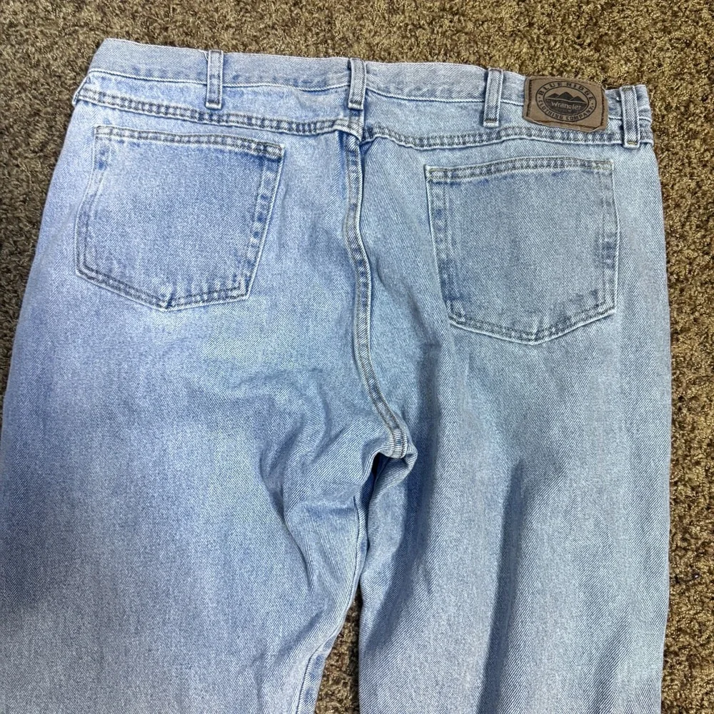 Wrangler Blue Ridge Blue Jeans 40x32 Straight Leg Mens western cowboy ranch